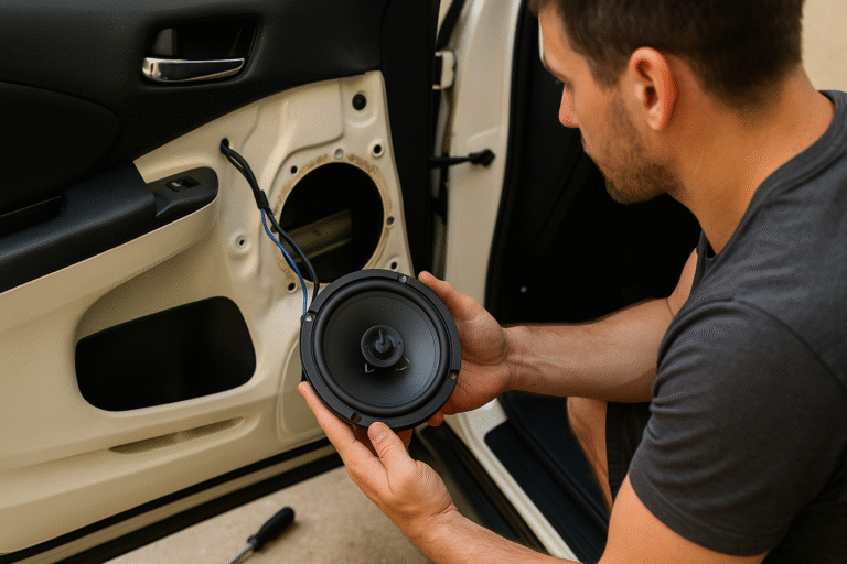 installation haut parleurs voiture