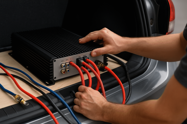 installation ampli voiture