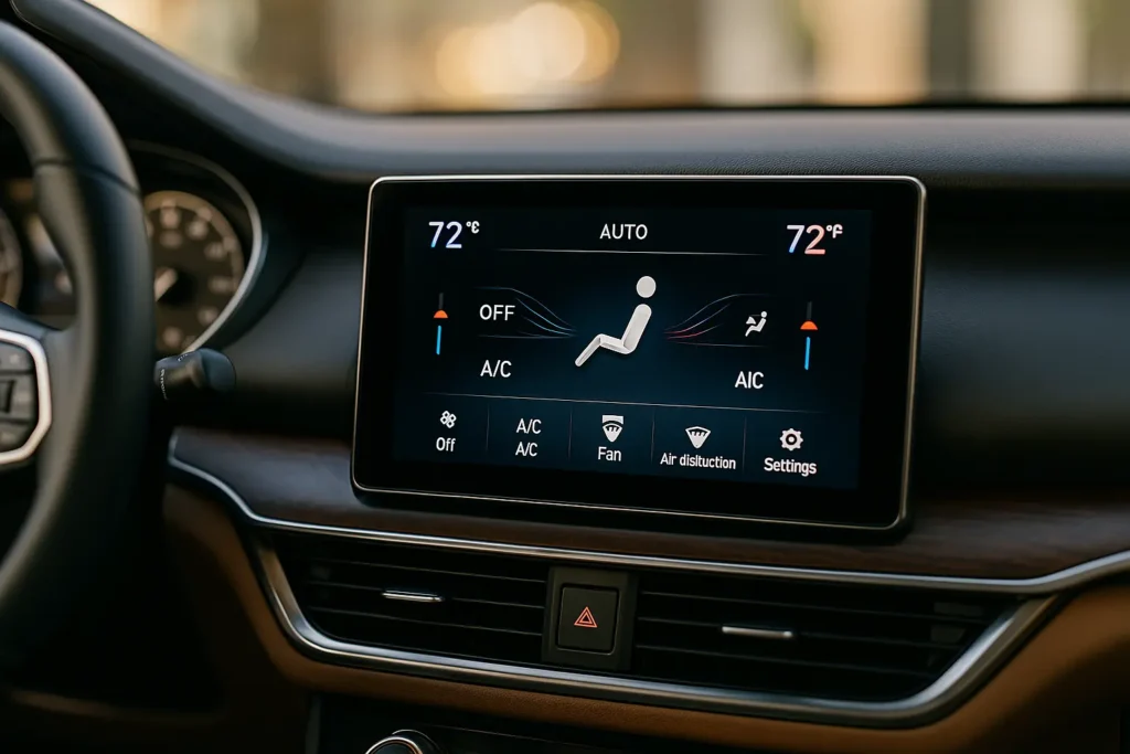 mise a jour android auto gerer la temperature